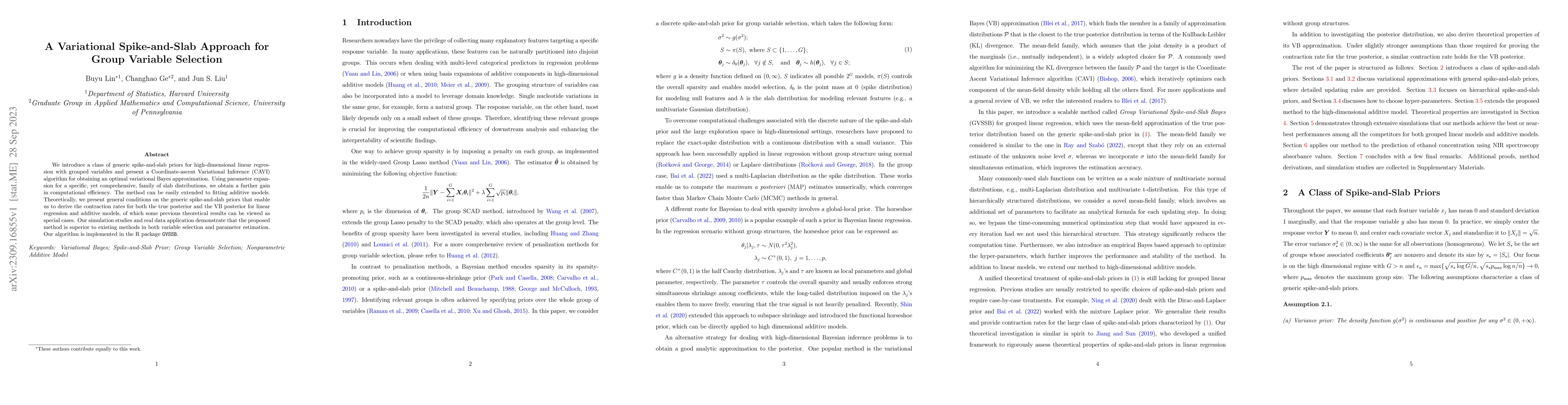 Thumbnail for A Variational Spike-and-Slab Approach for Group Variable Selection