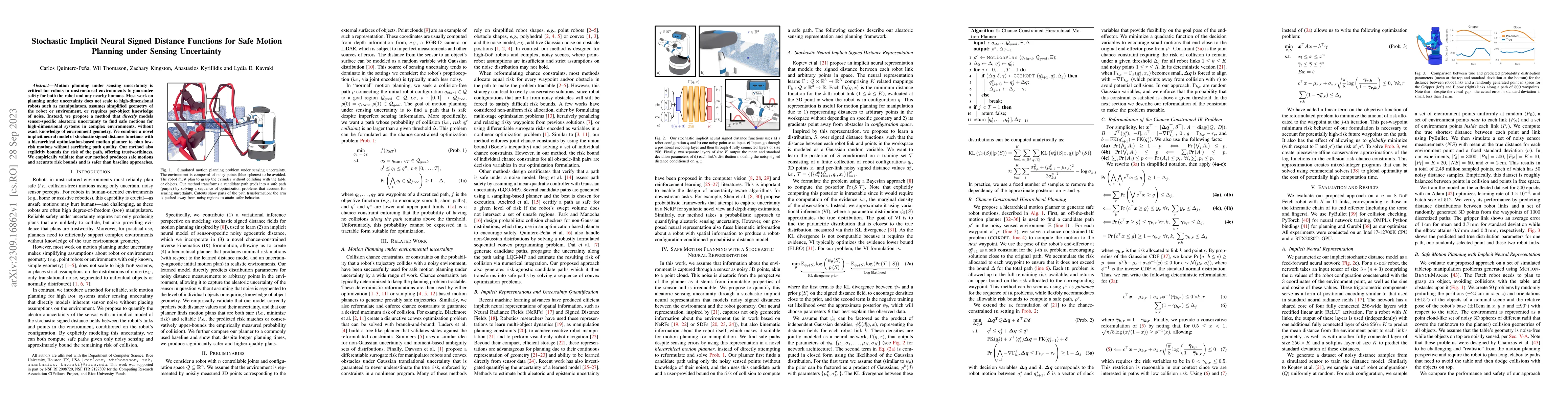 Thumbnail for Stochastic Implicit Neural Signed Distance Functions for Safe Motion
  Planning under Sensing Uncertainty