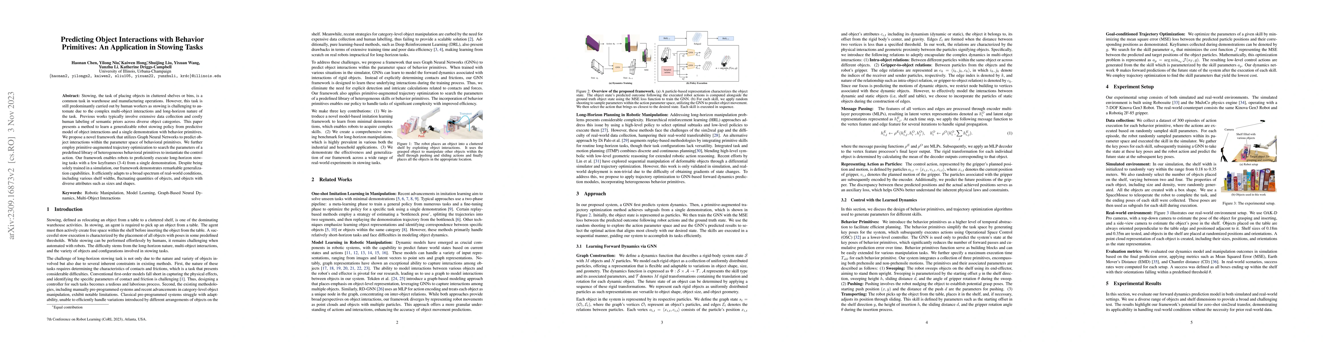 Thumbnail for Predicting Object Interactions with Behavior Primitives: An Application
  in Stowing Tasks