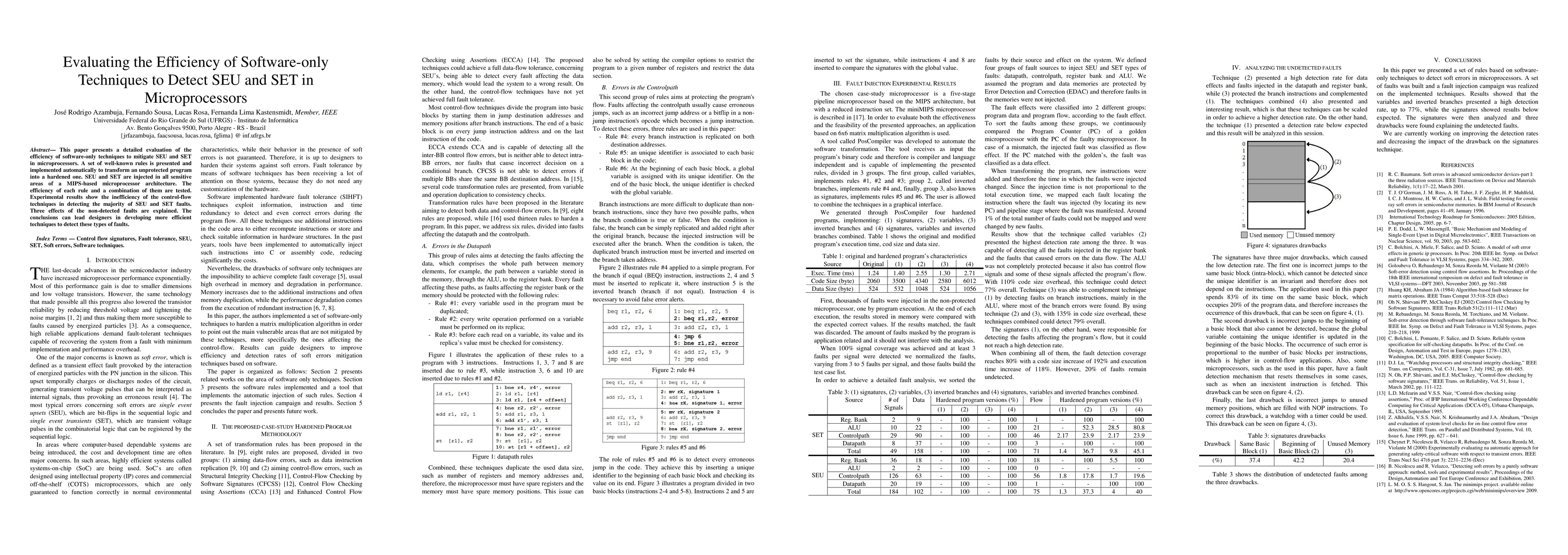 Thumbnail for Evaluating the Efficiency of Software-only Techniques to Detect SEU and
  SET in Microprocessors