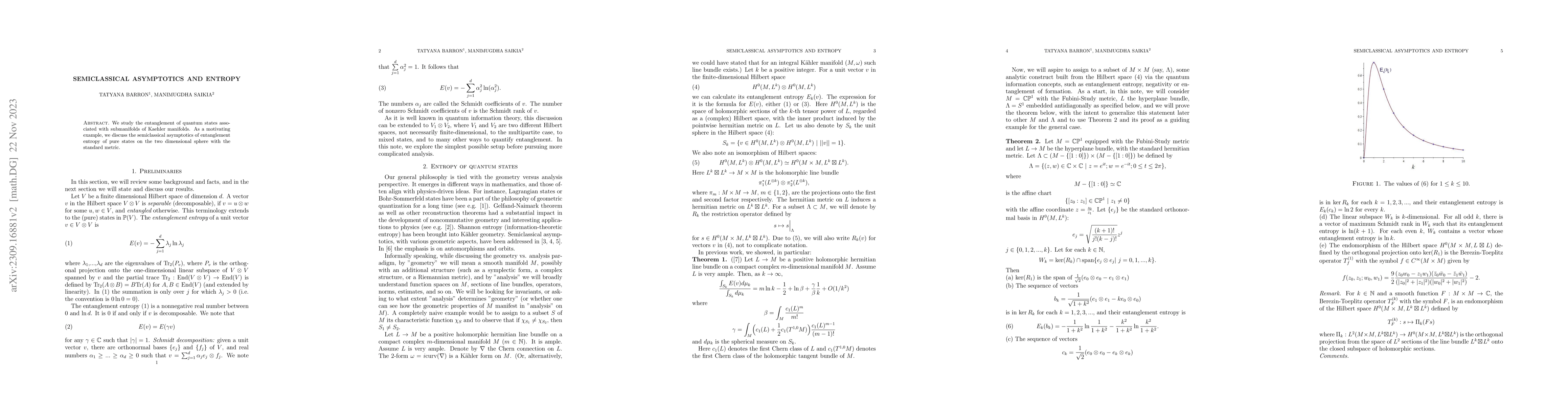 Thumbnail for Semiclassical asymptotics and entropy