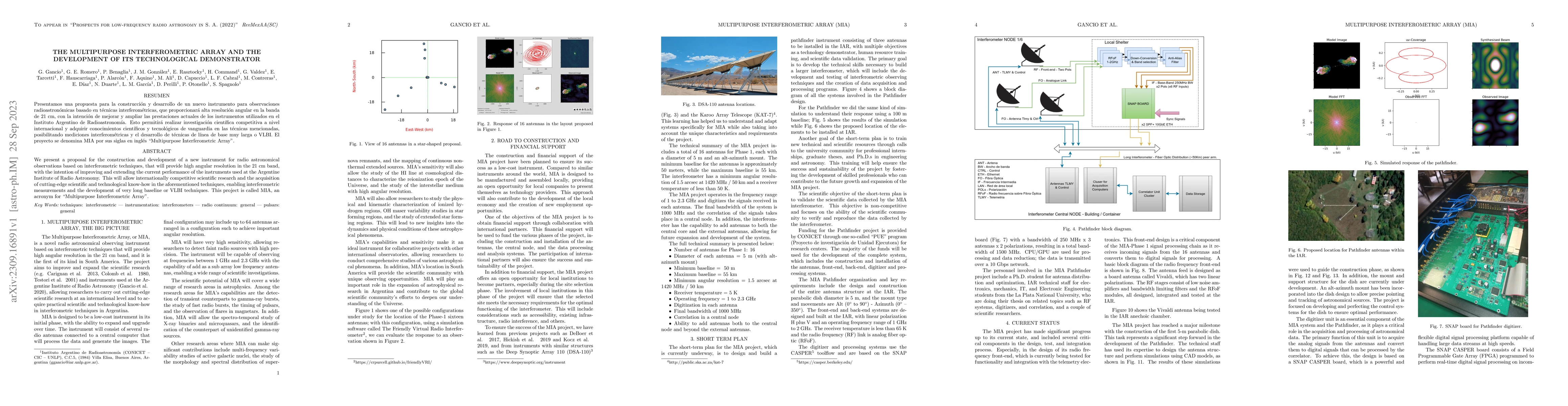 Thumbnail for The Multipurpose Interferometric Array and the development of its
  technological demonstrator