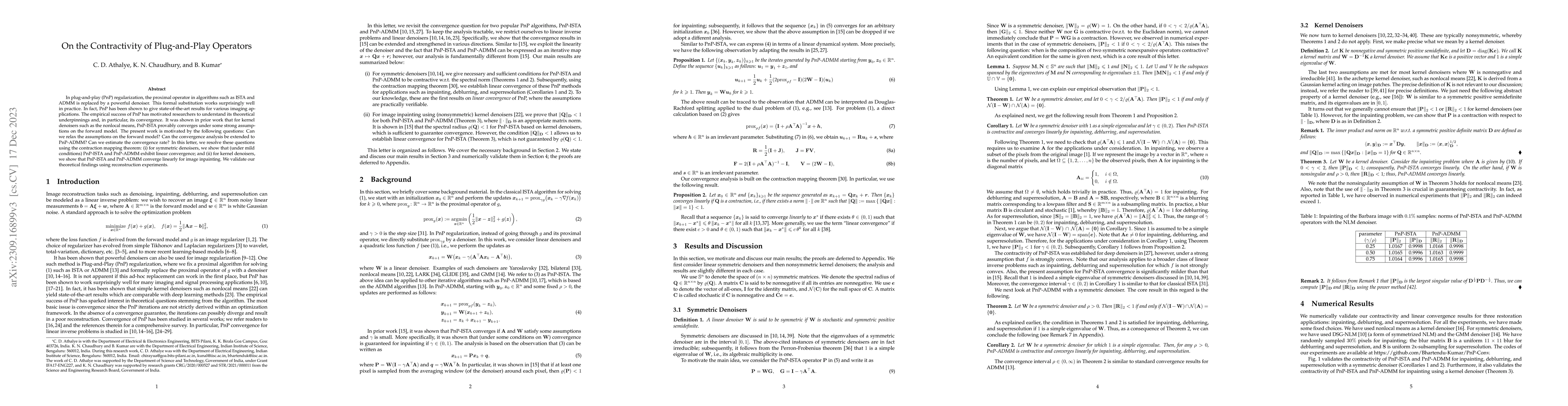 Thumbnail for On the Contractivity of Plug-and-Play Operators