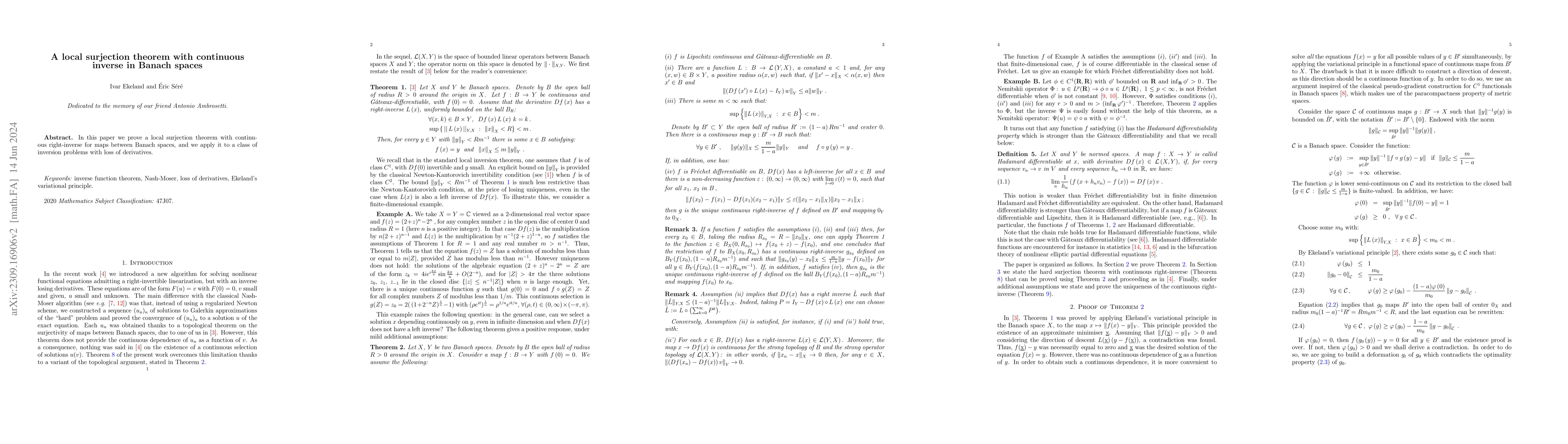 Thumbnail for A local surjection theorem with continuous inverse in Banach spaces