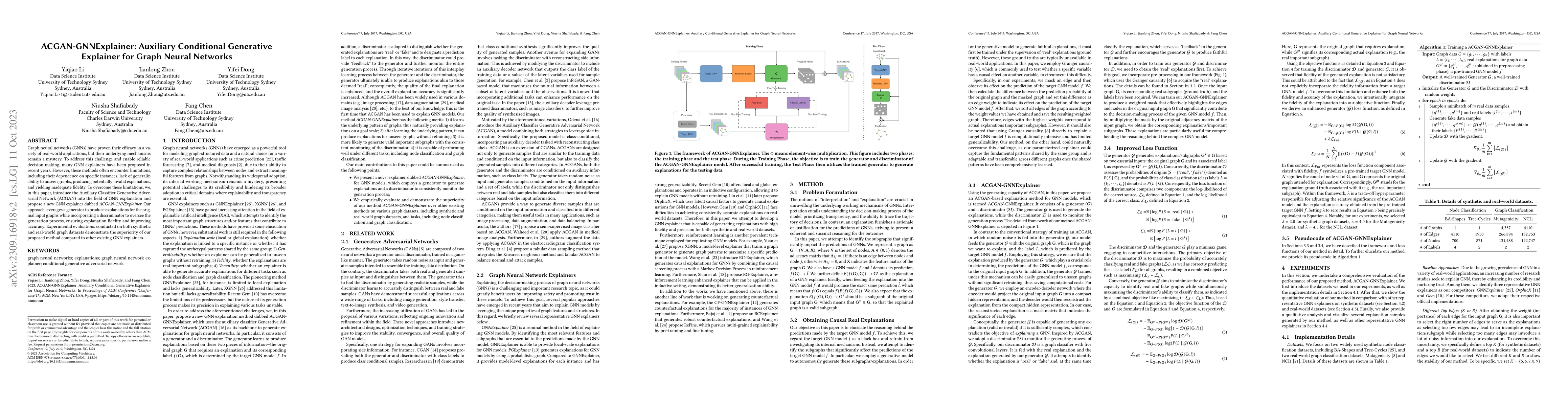 Thumbnail for ACGAN-GNNExplainer: Auxiliary Conditional Generative Explainer for Graph
  Neural Networks