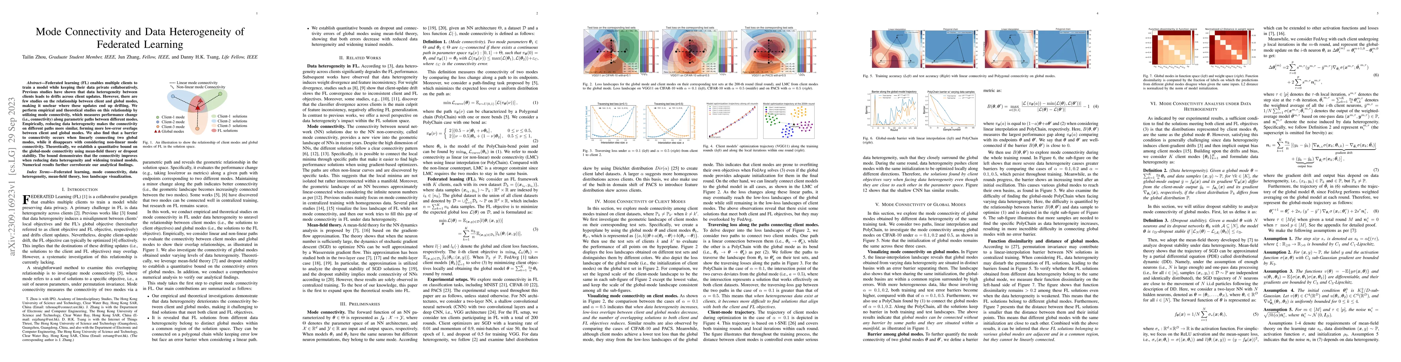 Thumbnail for Mode Connectivity and Data Heterogeneity of Federated Learning