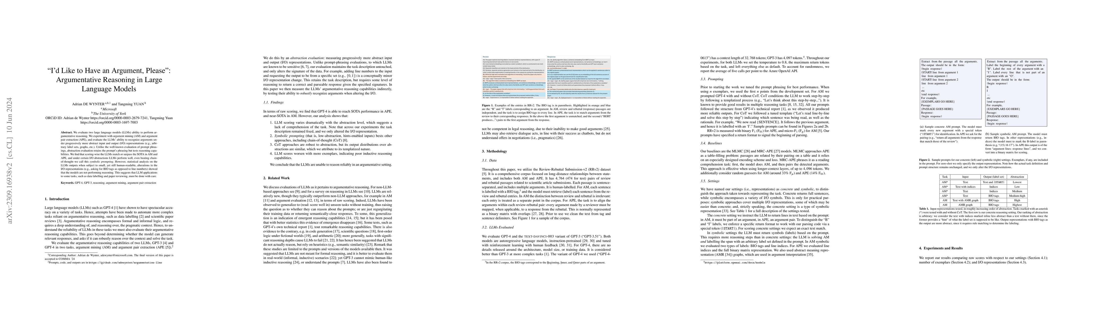 Thumbnail for "I'd Like to Have an Argument, Please": Argumentative Reasoning in Large
  Language Models