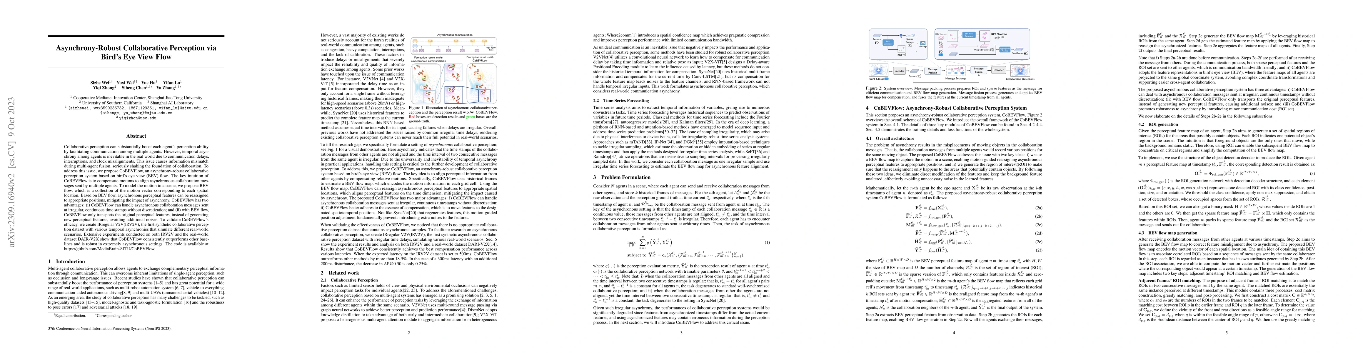 Thumbnail for Asynchrony-Robust Collaborative Perception via Bird's Eye View Flow