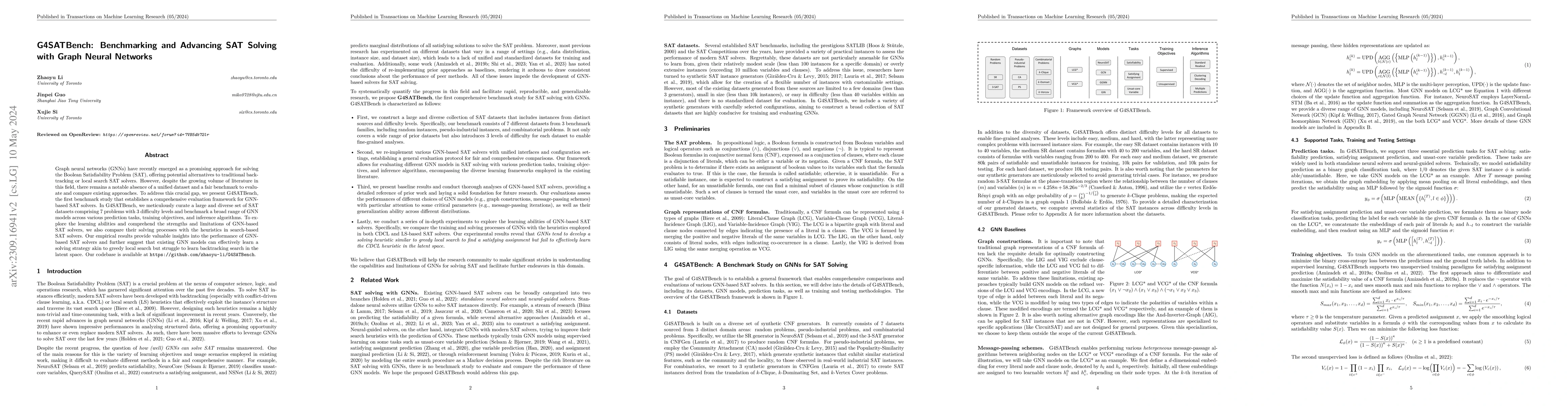 Thumbnail for G4SATBench: Benchmarking and Advancing SAT Solving with Graph Neural
  Networks