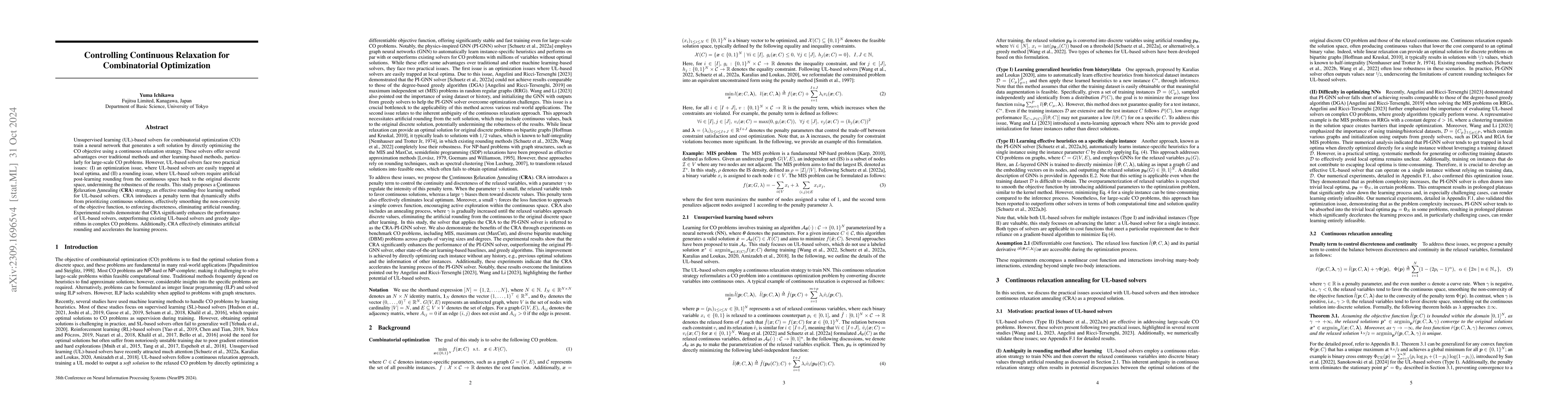 Thumbnail for Controlling Continuous Relaxation for Combinatorial Optimization