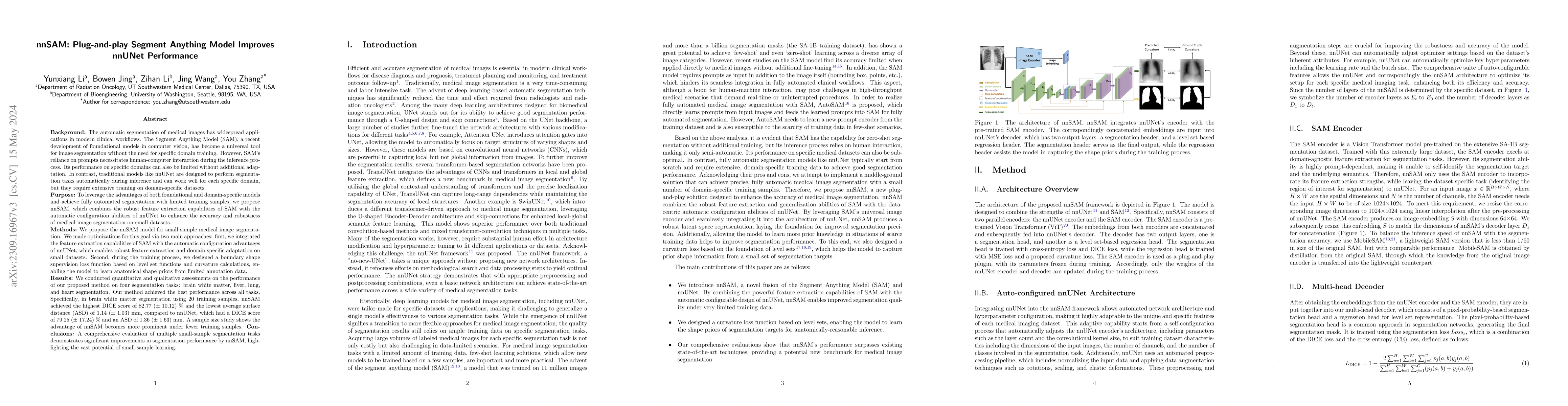 Thumbnail for nnSAM: Plug-and-play Segment Anything Model Improves nnUNet Performance