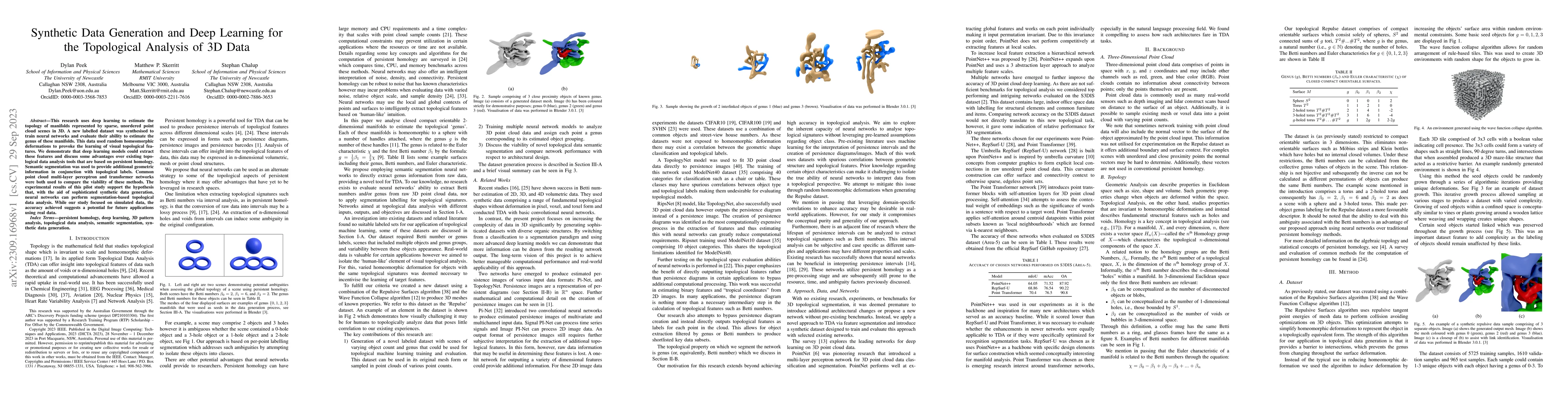 Thumbnail for Synthetic Data Generation and Deep Learning for the Topological Analysis
  of 3D Data