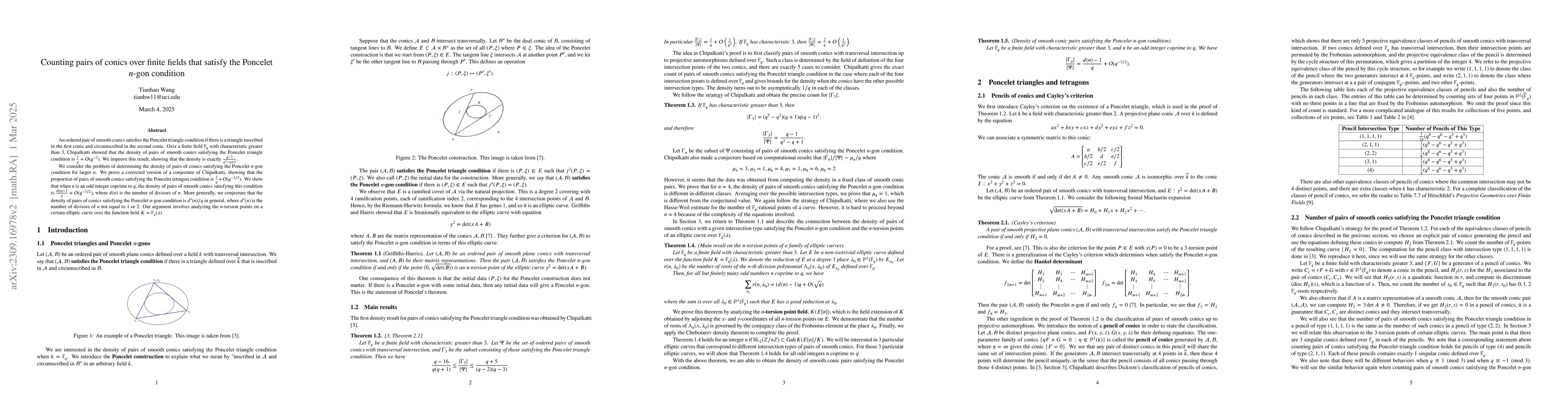 Thumbnail for Counting Pairs of Conics Satisfying the Poncelet Triangle Condition