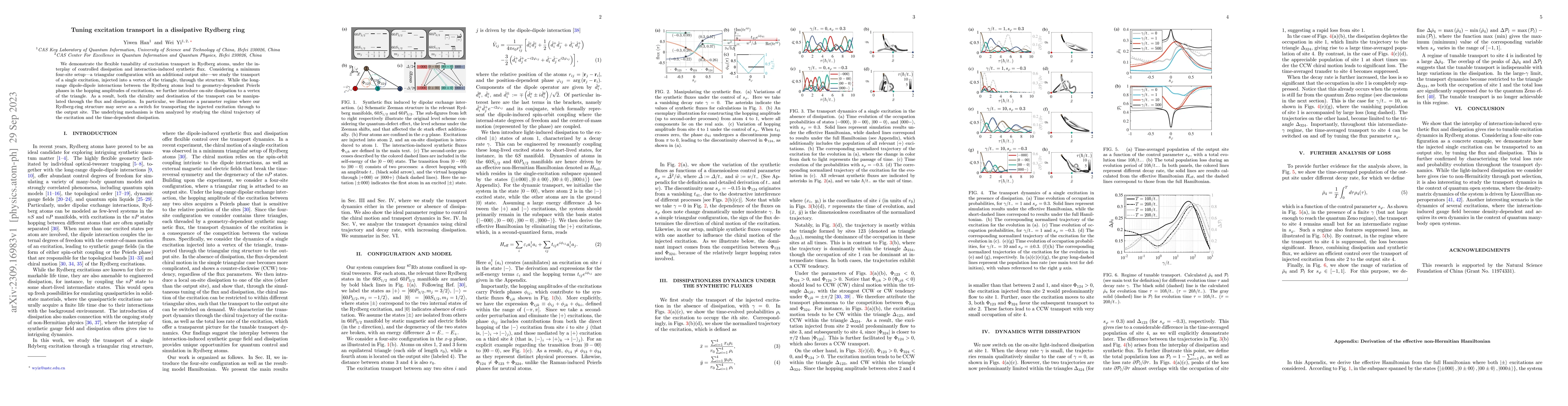 Thumbnail for Tuning excitation transport in a dissipative Rydberg ring