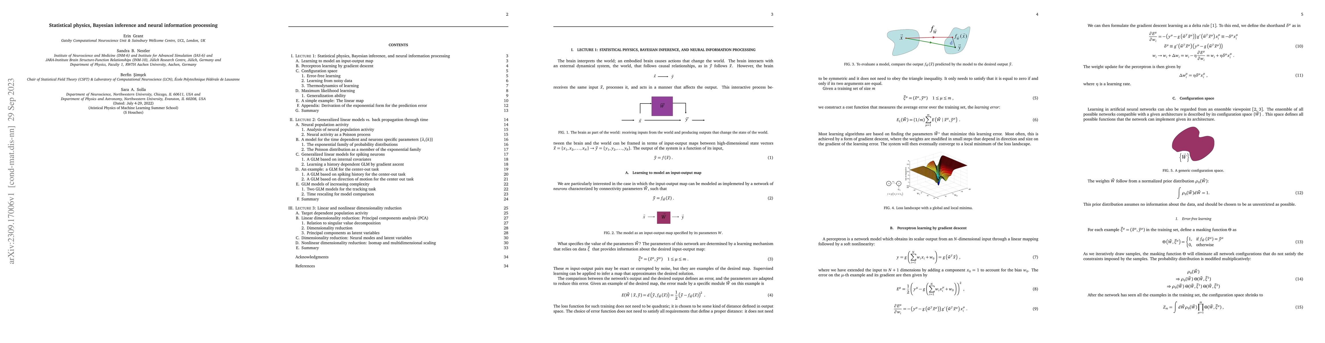 Thumbnail for Statistical physics, Bayesian inference and neural information
  processing