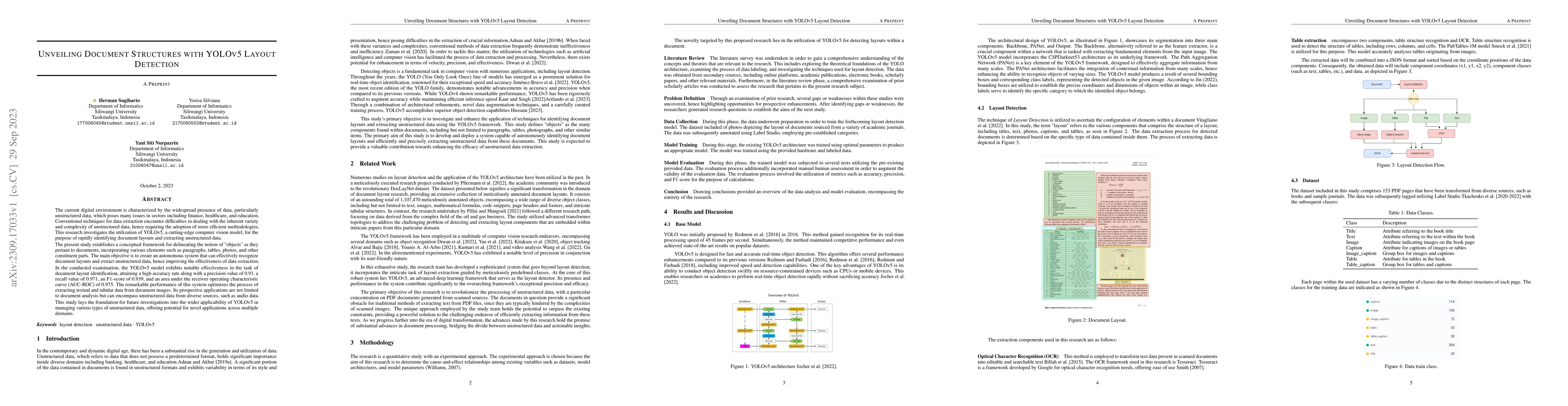 Thumbnail for Unveiling Document Structures with YOLOv5 Layout Detection