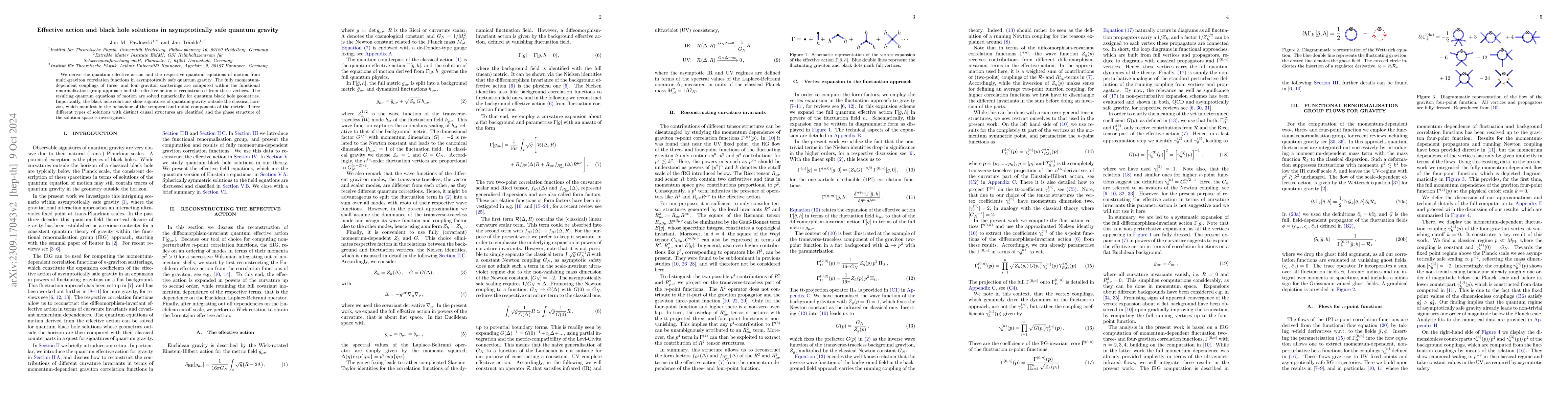 Thumbnail for Effective action and black hole solutions in asymptotically safe quantum
  gravity