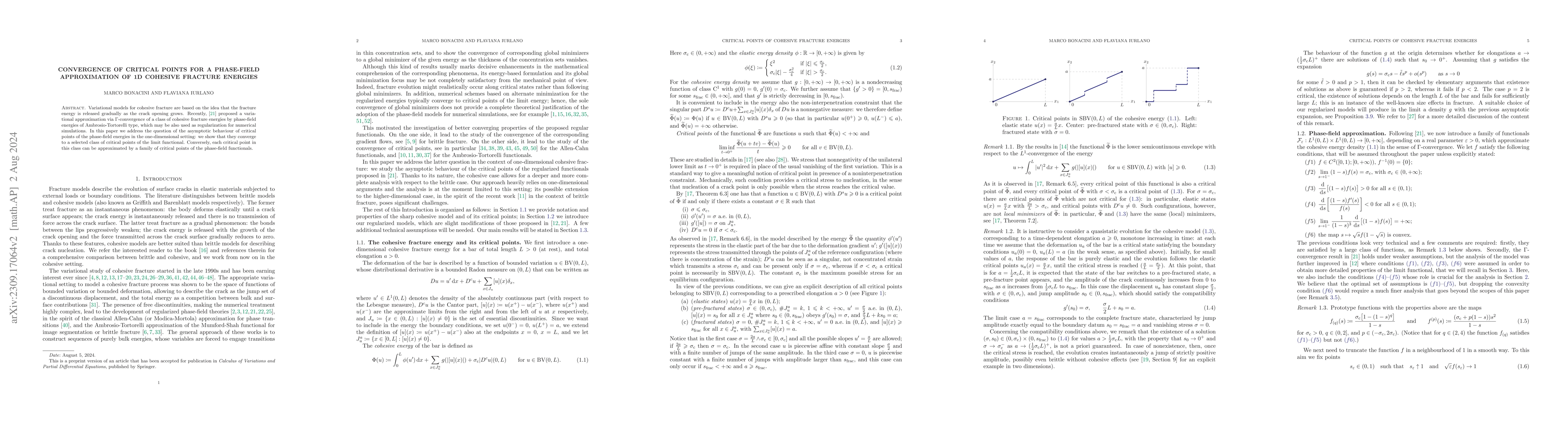 Thumbnail for Convergence of critical points for a phase-field approximation of 1D
  cohesive fracture energies