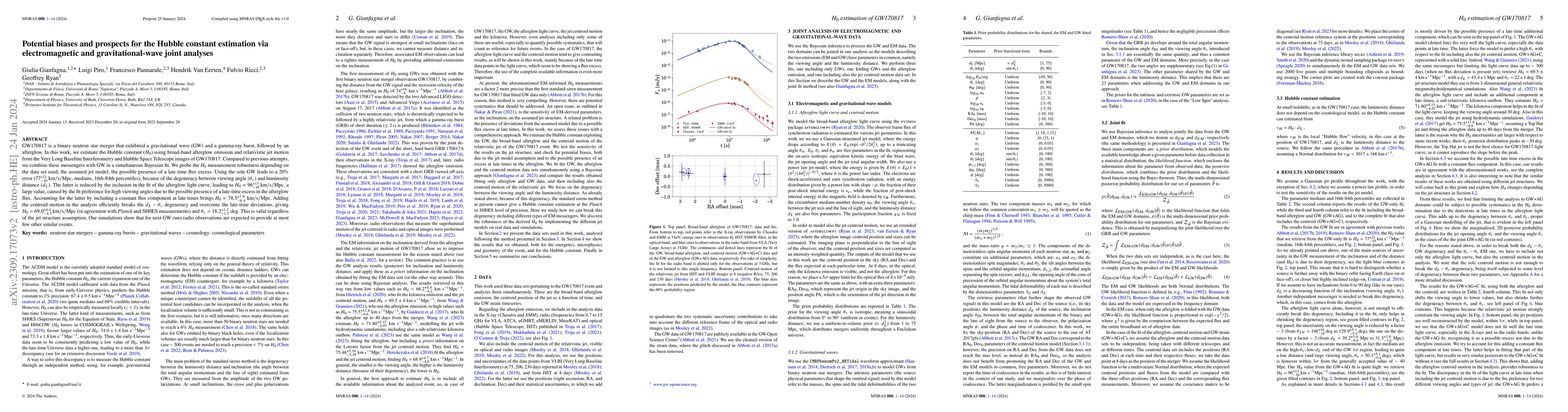 Thumbnail for Potential biases and prospects for the Hubble constant estimation via
  electromagnetic and gravitational-wave joint analyses
