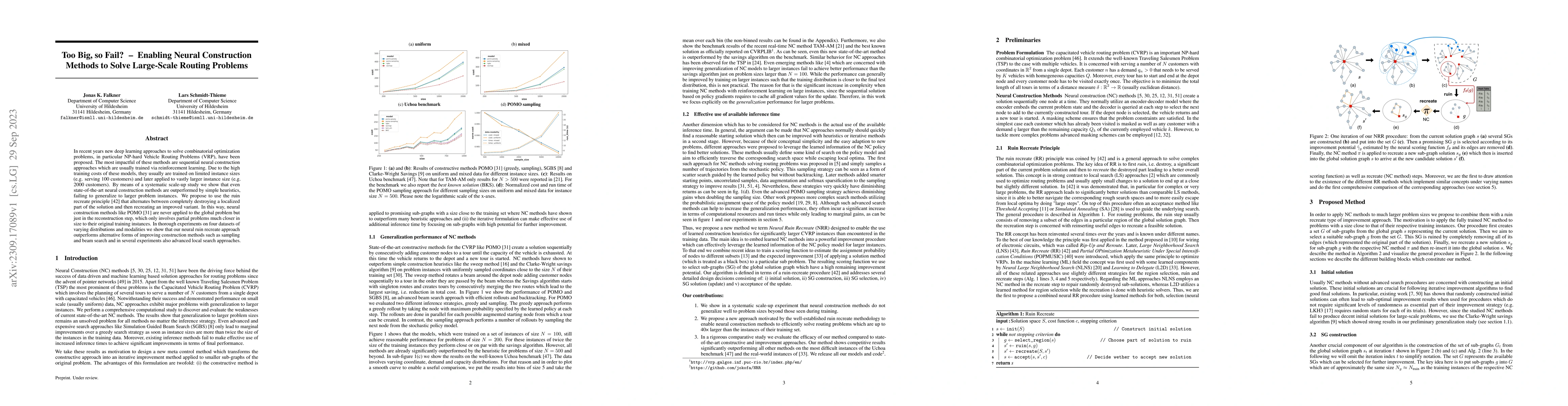 Thumbnail for Too Big, so Fail? -- Enabling Neural Construction Methods to Solve
  Large-Scale Routing Problems
