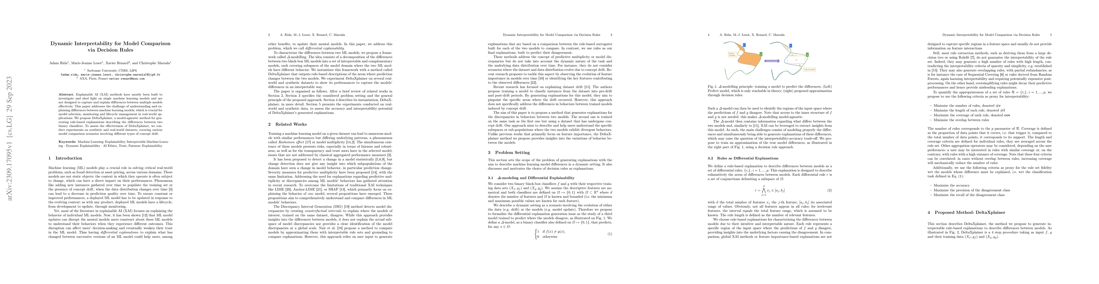 Thumbnail for Dynamic Interpretability for Model Comparison via Decision Rules