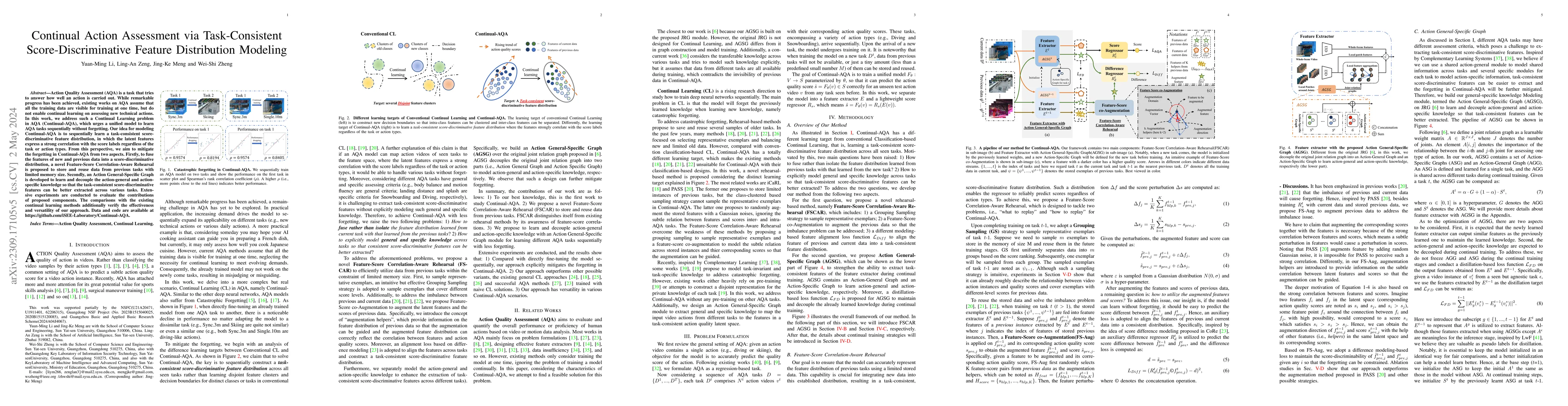 Thumbnail for Continual Action Assessment via Task-Consistent Score-Discriminative
  Feature Distribution Modeling