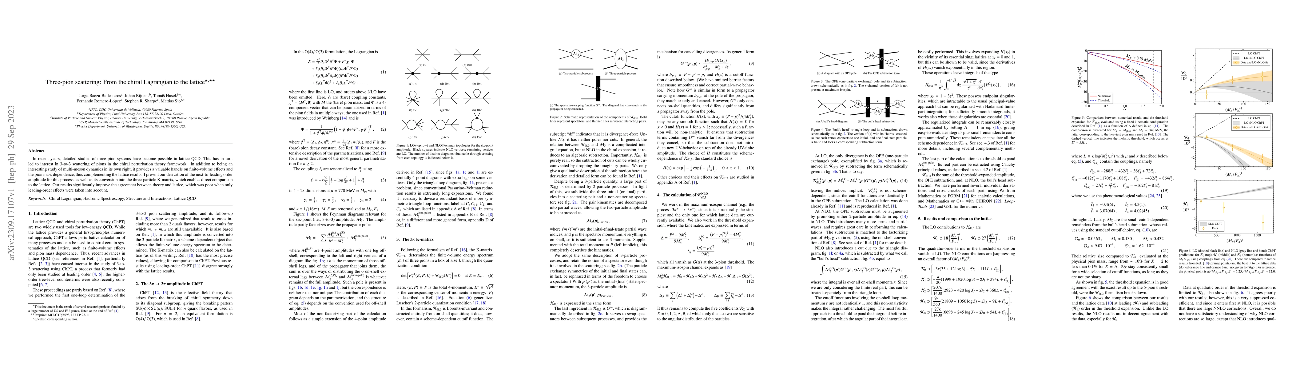 Thumbnail for Three-pion scattering: From the chiral Lagrangian to the lattice
