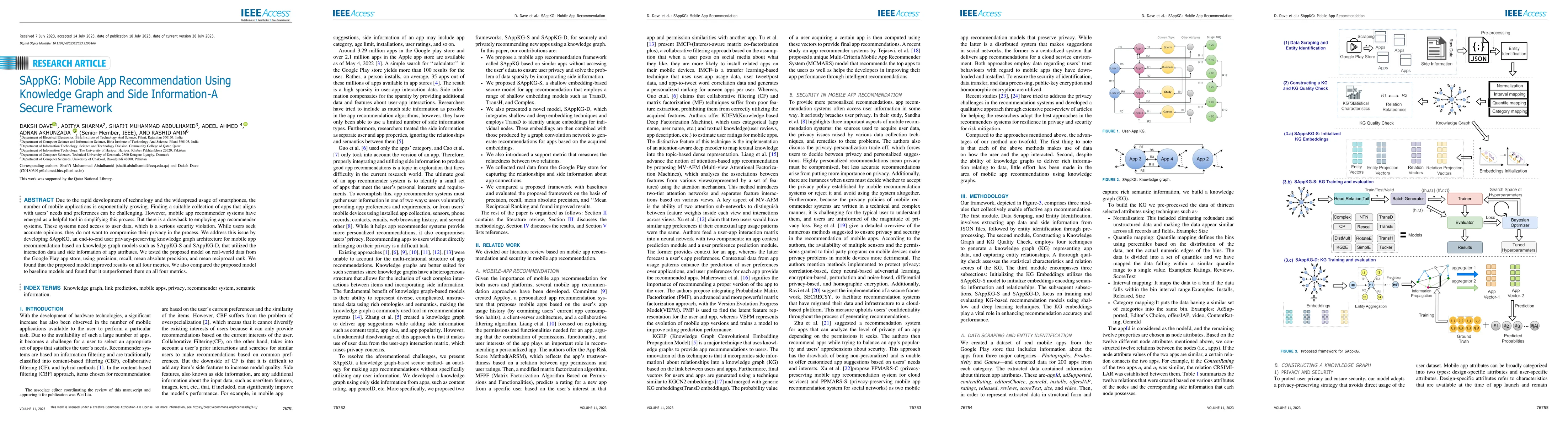 Thumbnail for SAppKG: Mobile App Recommendation Using Knowledge Graph and Side
  Information-A Secure Framework