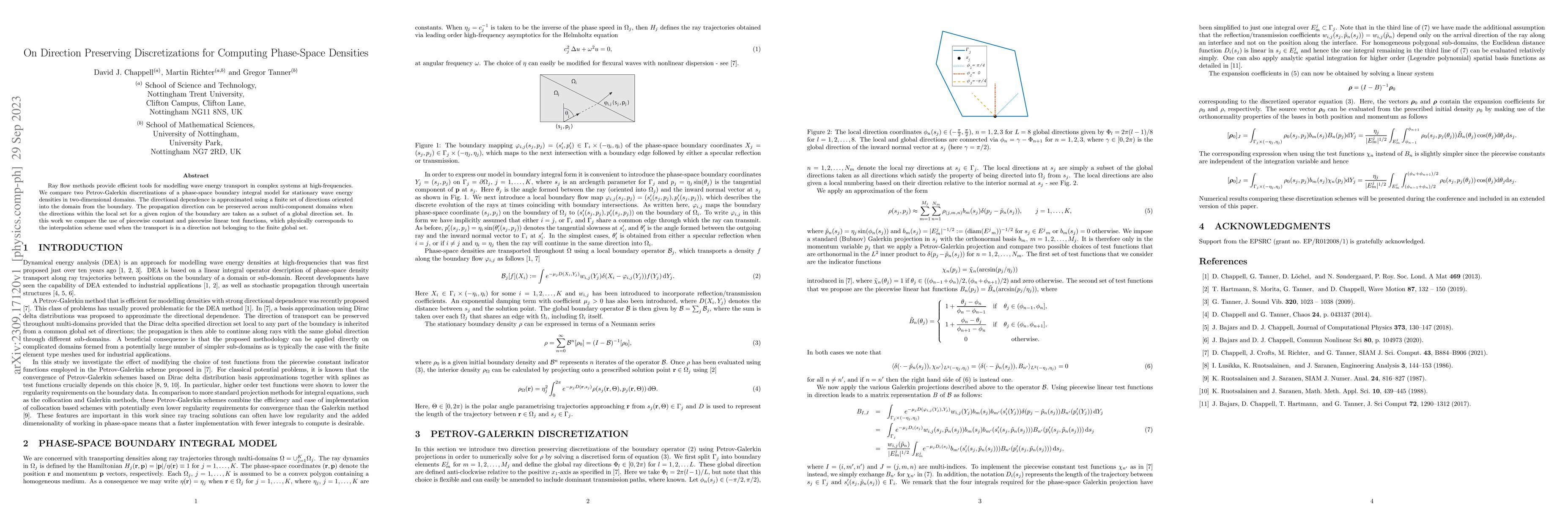 Thumbnail for On Direction Preserving Discretizations for Computing Phase-Space
  Densities