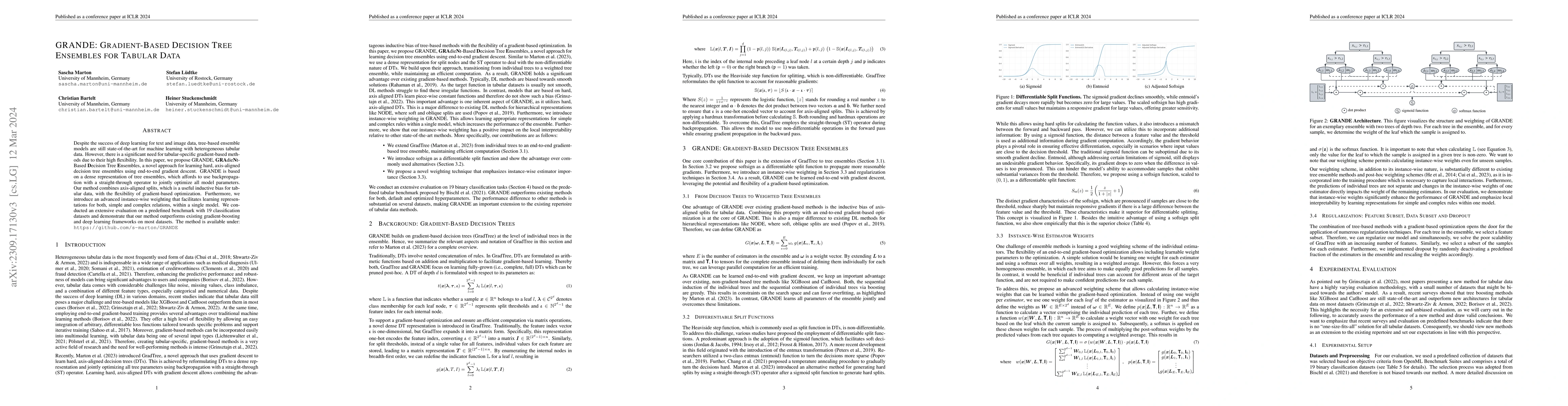 Thumbnail for GRANDE: Gradient-Based Decision Tree Ensembles for Tabular Data