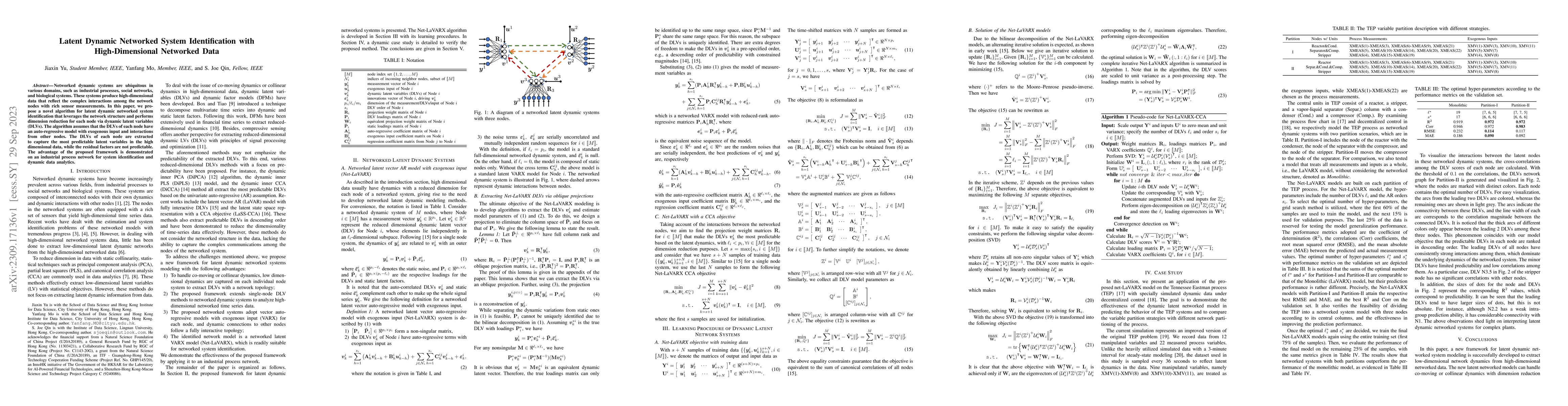 Thumbnail for Latent Dynamic Networked System Identification with High-Dimensional
  Networked Data