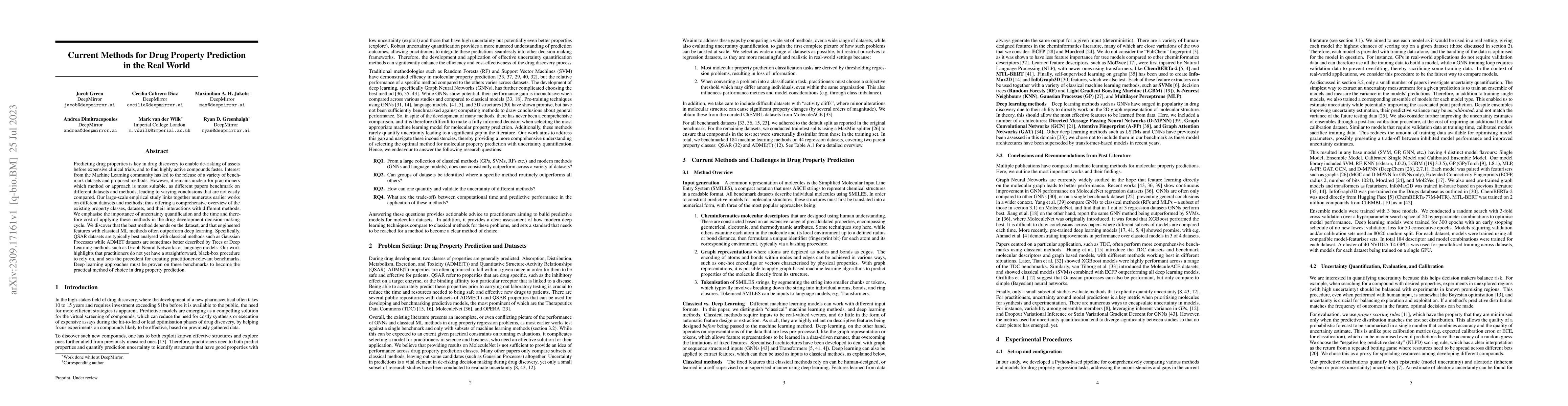 Thumbnail for Current Methods for Drug Property Prediction in the Real World