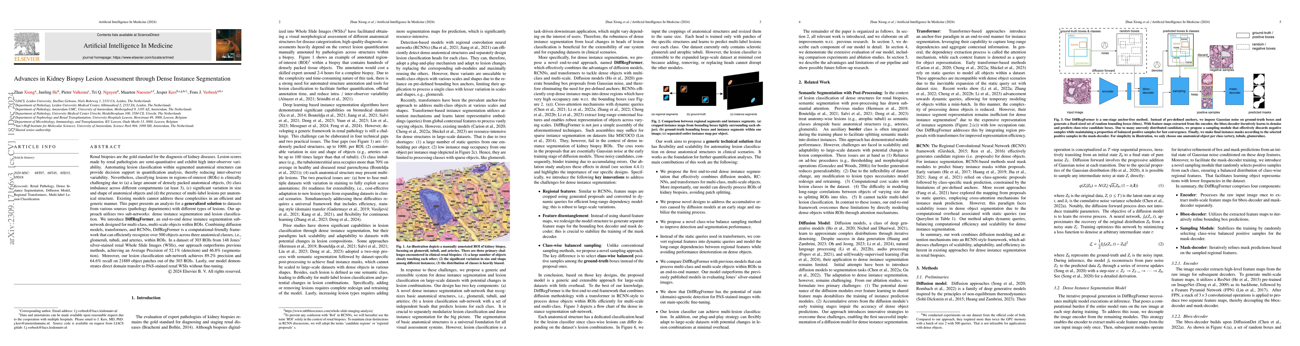 Thumbnail for Advances in Kidney Biopsy Lesion Assessment through Dense Instance
  Segmentation