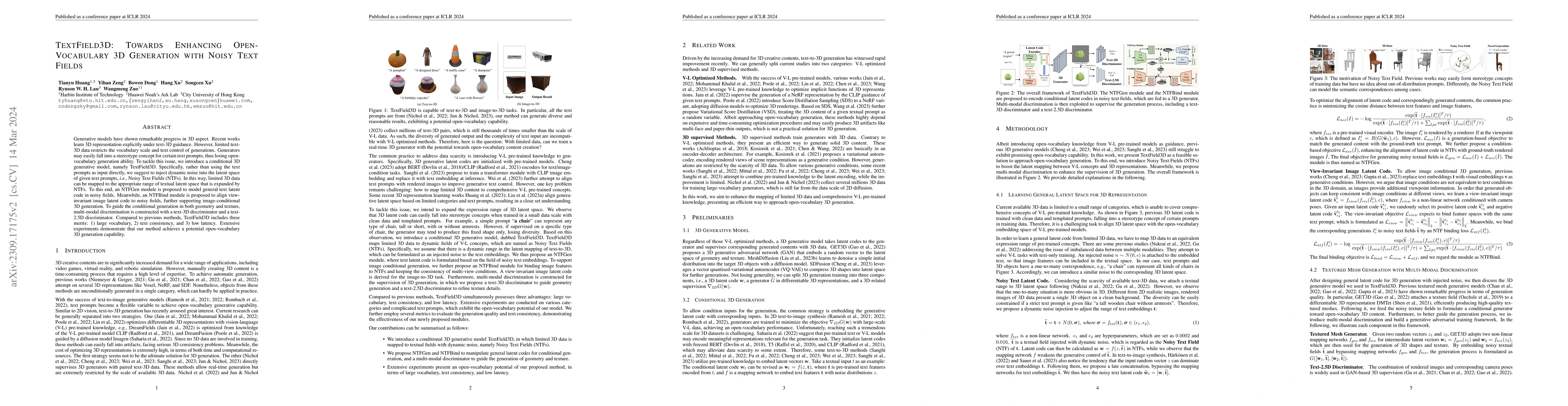 Thumbnail for TextField3D: Towards Enhancing Open-Vocabulary 3D Generation with Noisy
  Text Fields