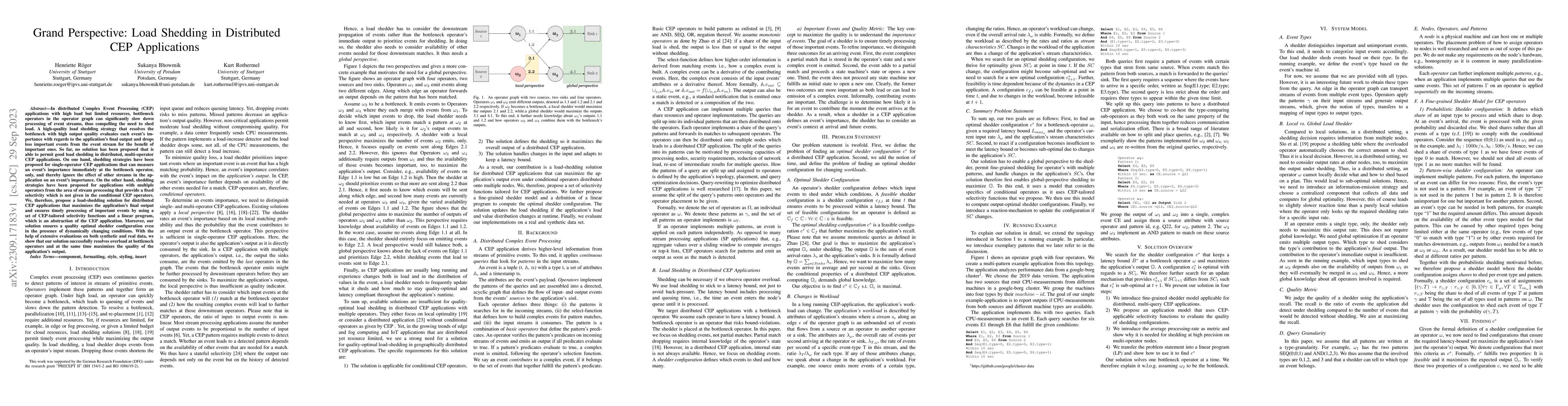 Thumbnail for Grand Perspective: Load Shedding in Distributed CEP Applications