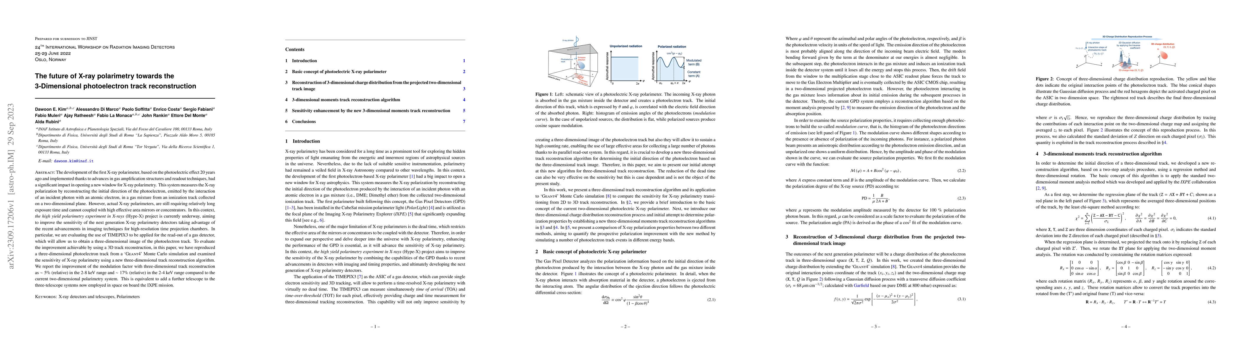 Thumbnail for The future of X-ray polarimetry towards the 3-Dimensional photoelectron
  track reconstruction