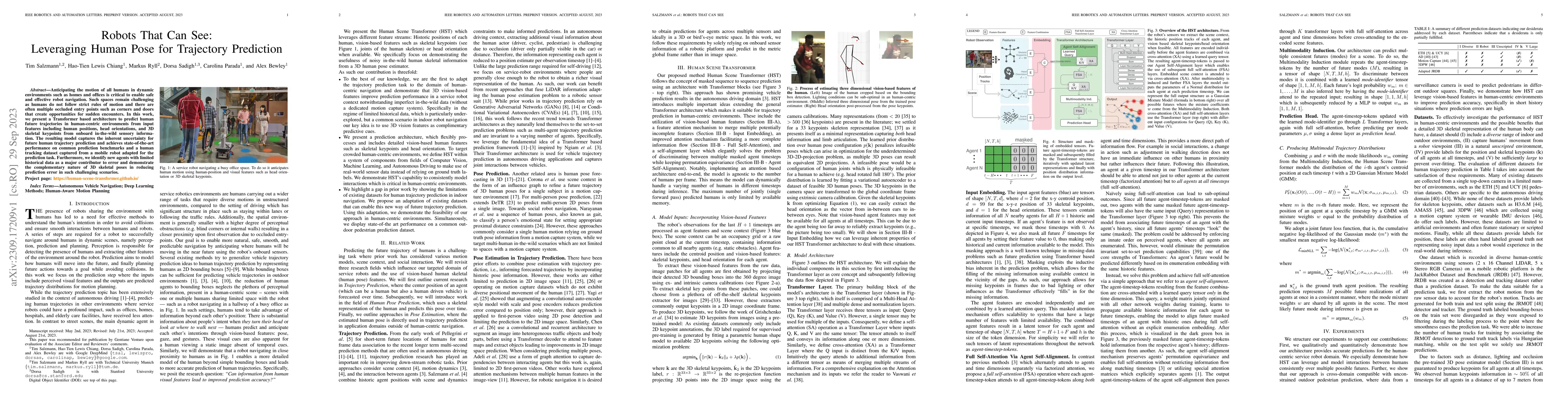 Thumbnail for Robots That Can See: Leveraging Human Pose for Trajectory Prediction