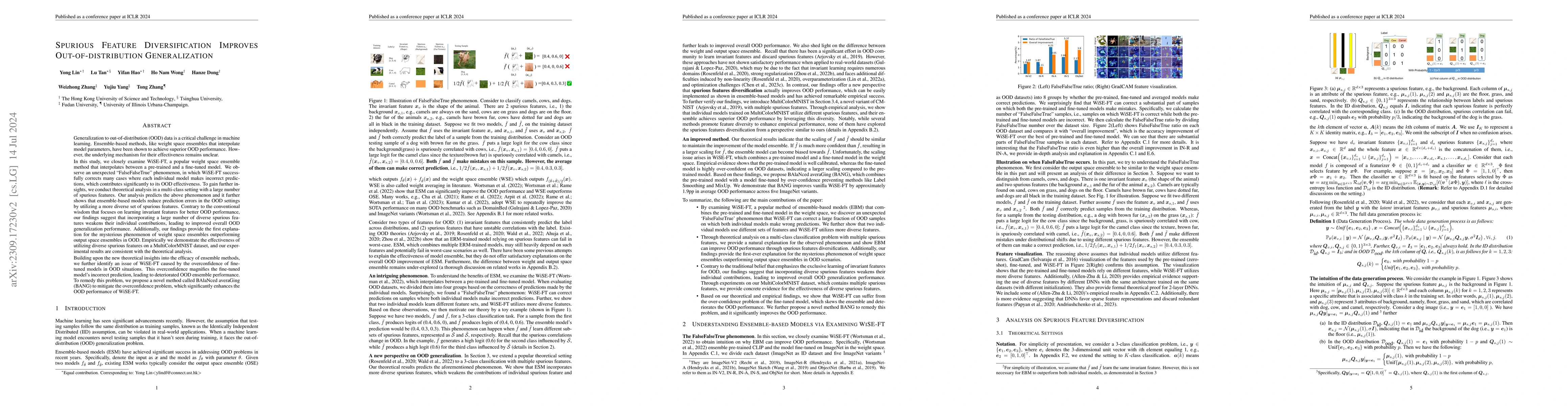 Thumbnail for Spurious Feature Diversification Improves Out-of-distribution
  Generalization
