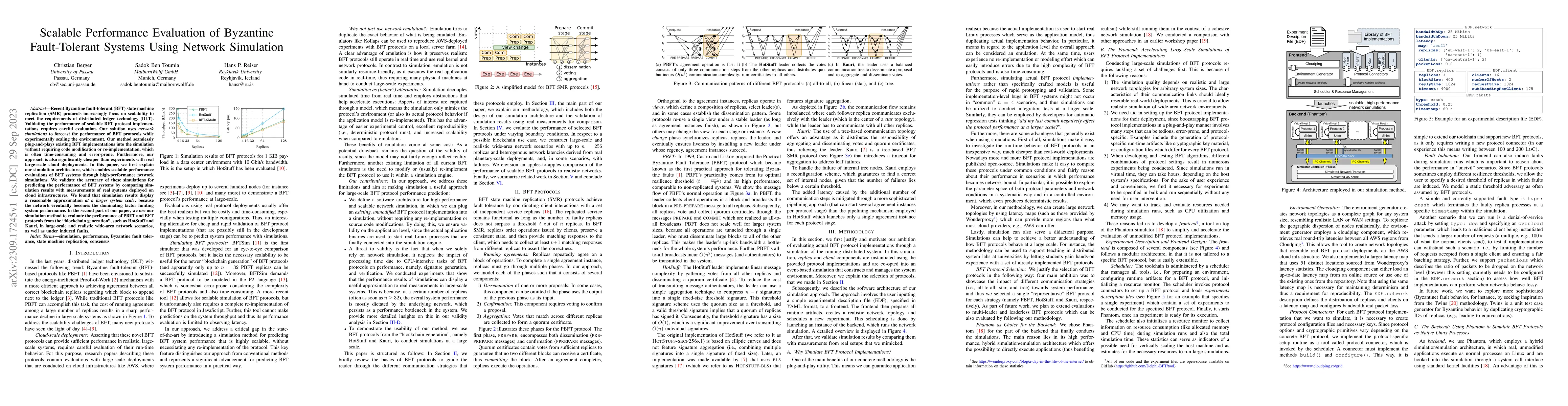 Thumbnail for Scalable Performance Evaluation of Byzantine Fault-Tolerant Systems
  Using Network Simulation