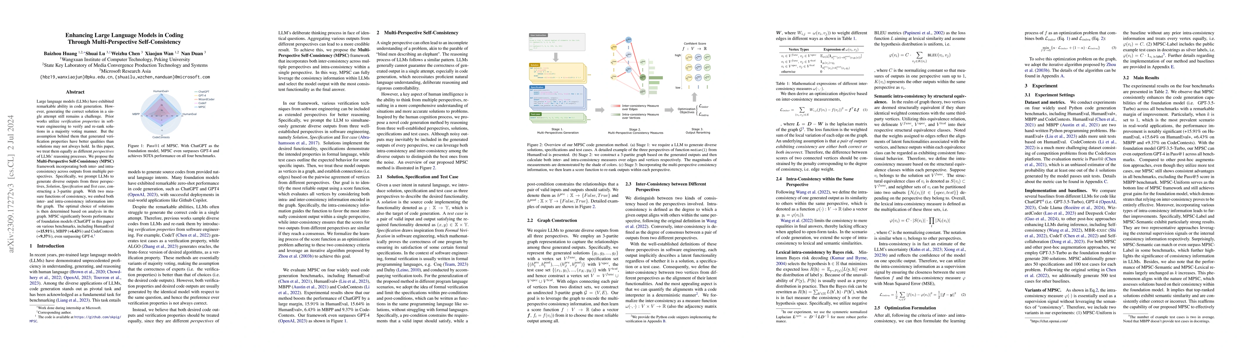 Thumbnail for Enhancing Large Language Models in Coding Through Multi-Perspective
  Self-Consistency