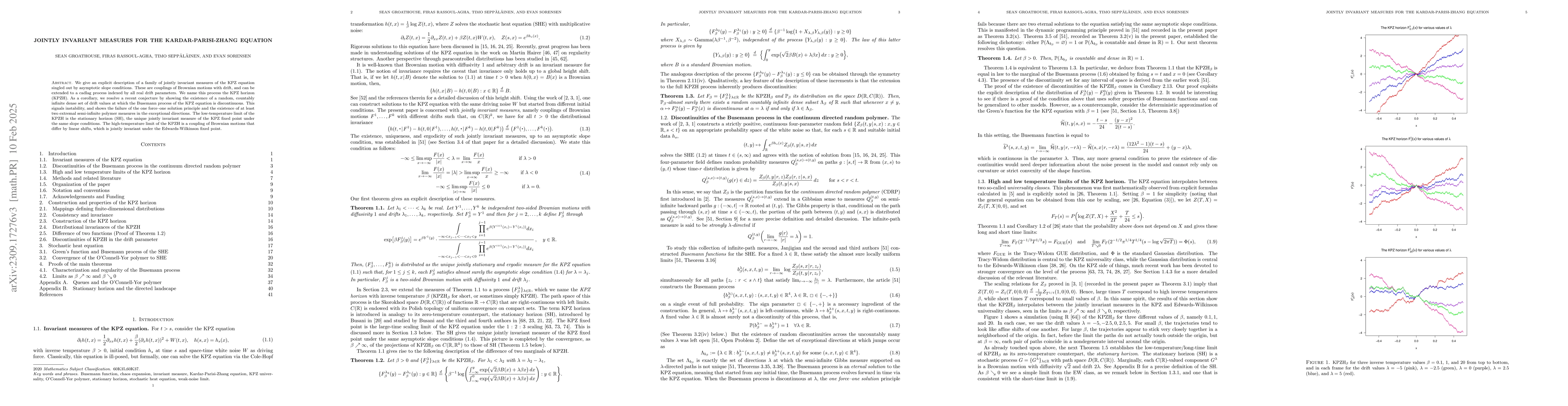 Thumbnail for Jointly invariant measures for the Kardar-Parisi-Zhang Equation