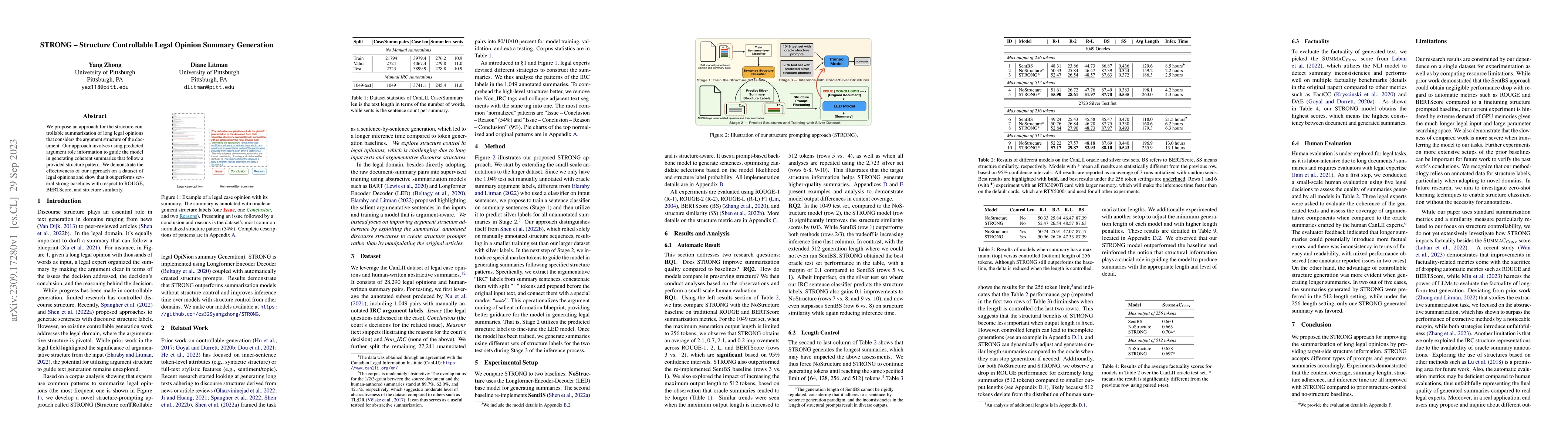 Thumbnail for STRONG -- Structure Controllable Legal Opinion Summary Generation