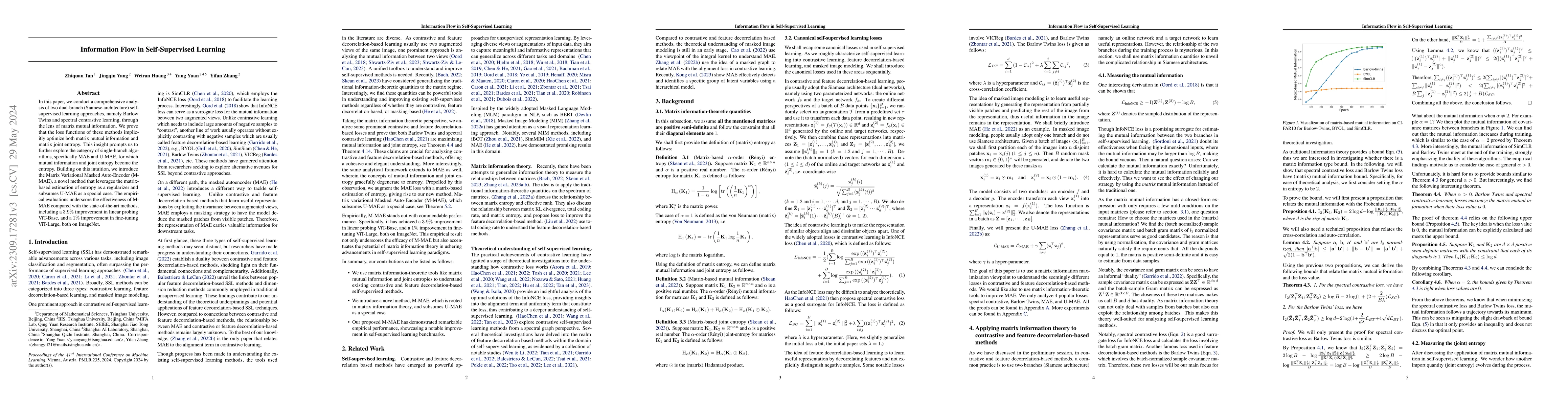 Thumbnail for Information Flow in Self-Supervised Learning