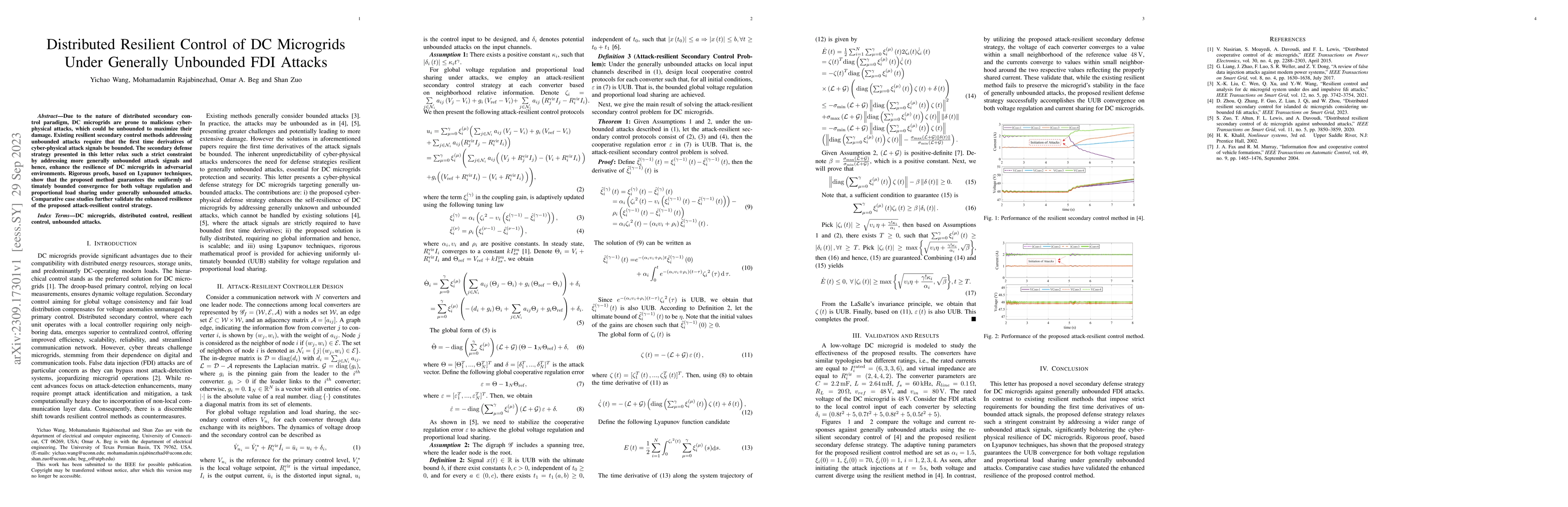 Thumbnail for Distributed Resilient Control of DC Microgrids Under Generally Unbounded
  FDI Attacks