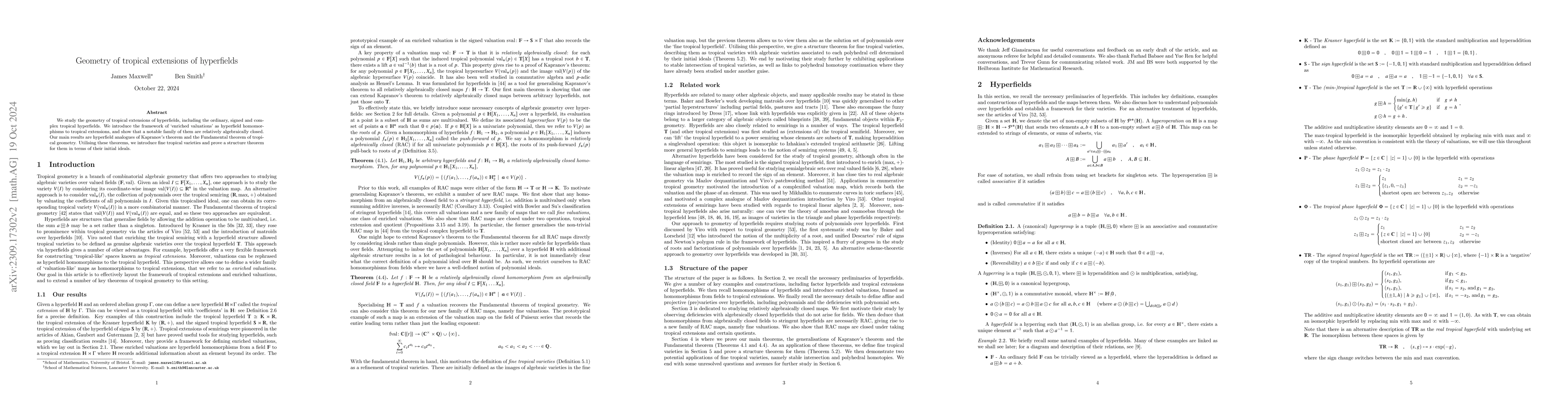 Thumbnail for Geometry of tropical extensions of hyperfields