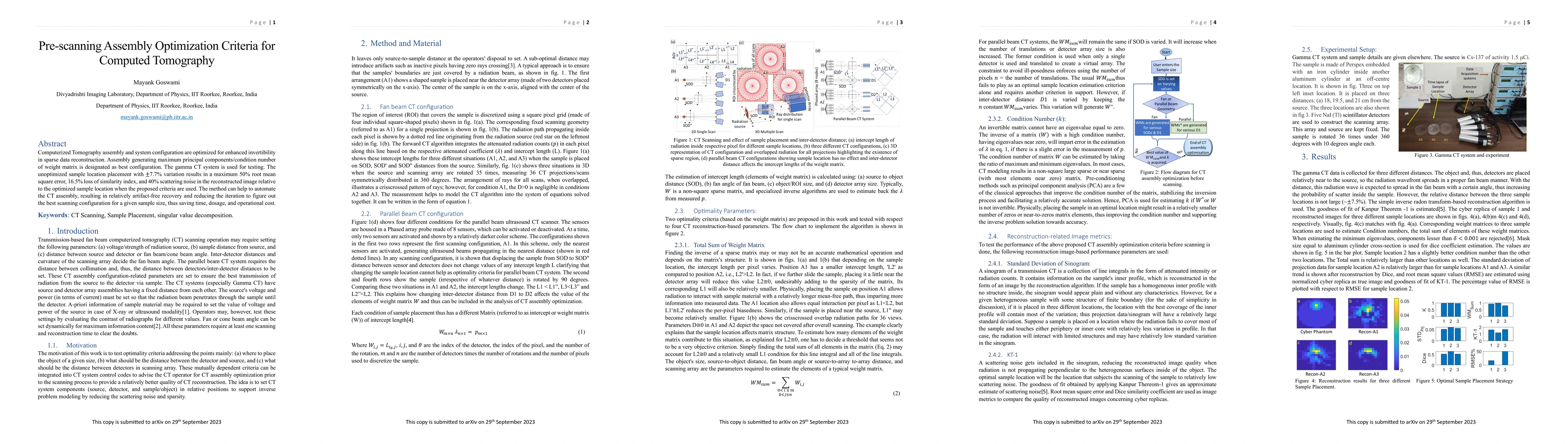 Thumbnail for Prescanning Assembly Optimization Criteria for Computed Tomography