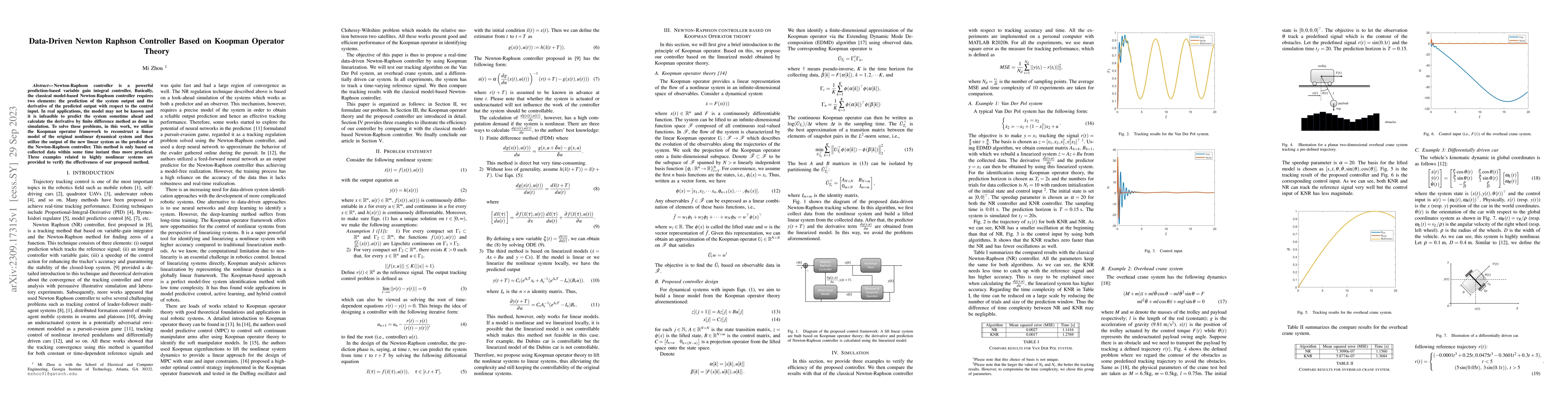 Thumbnail for Data-Driven Newton Raphson Controller Based on Koopman Operator Theory