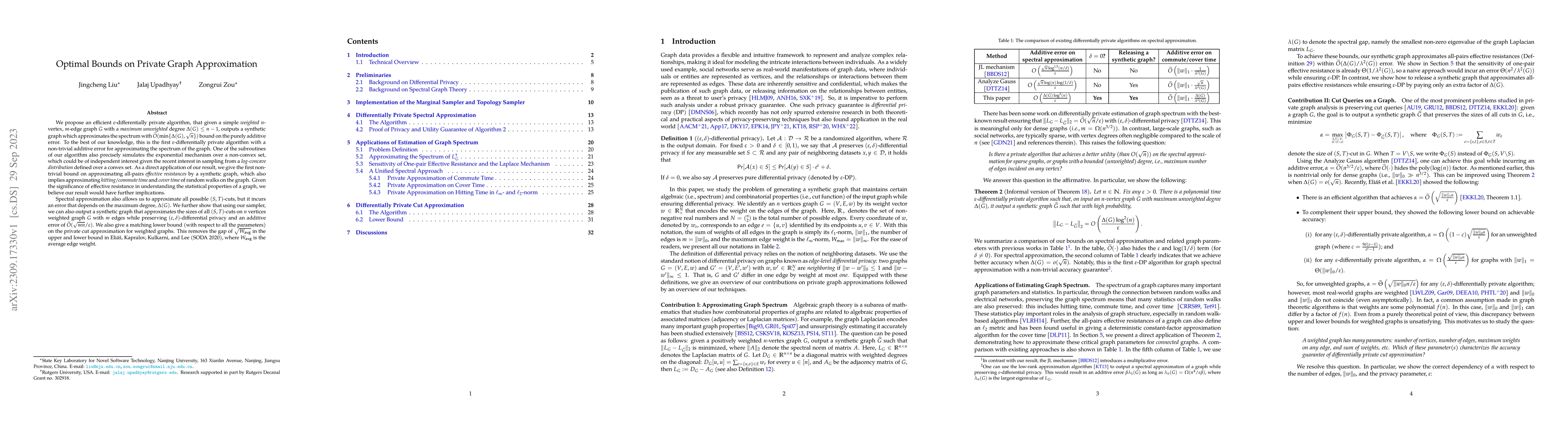 Thumbnail for Optimal Bounds on Private Graph Approximation