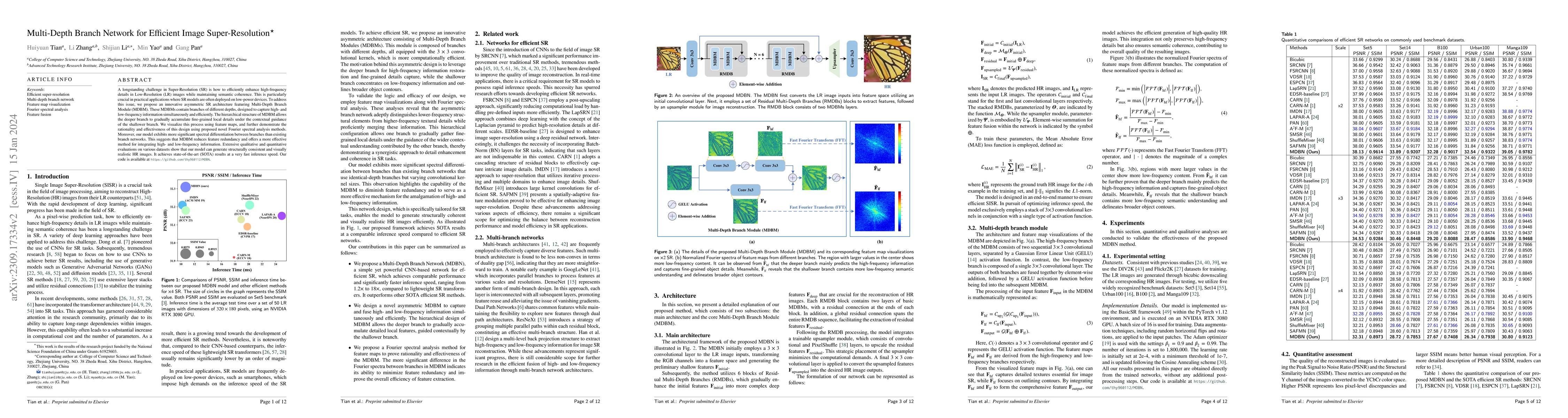 Thumbnail for Multi-Depth Branch Network for Efficient Image Super-Resolution