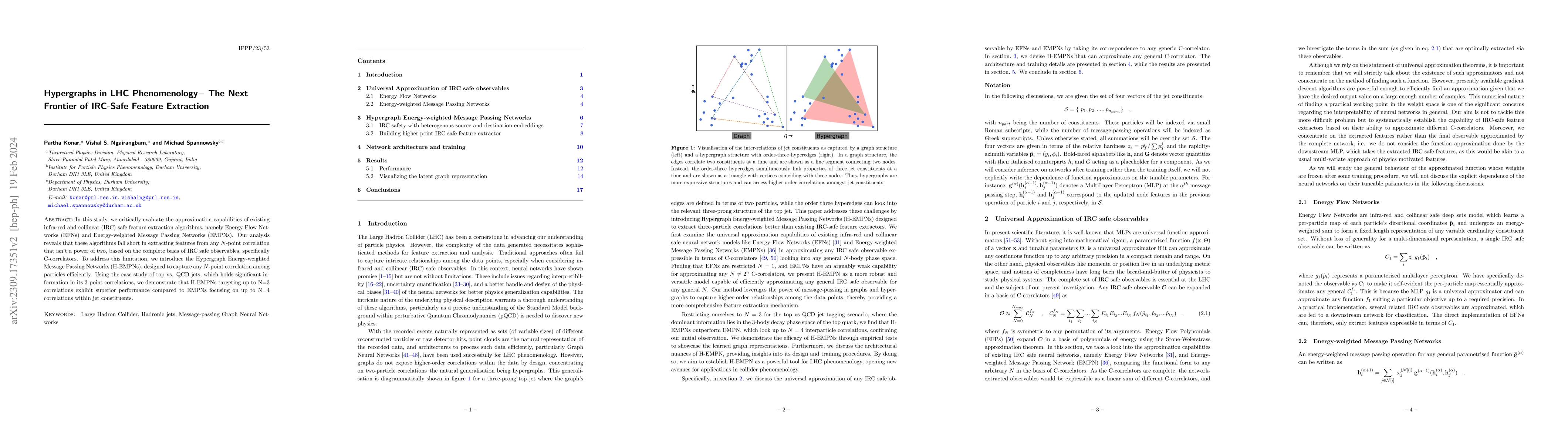 Thumbnail for Hypergraphs in LHC Phenomenology -- The Next Frontier of IRC-Safe
  Feature Extraction